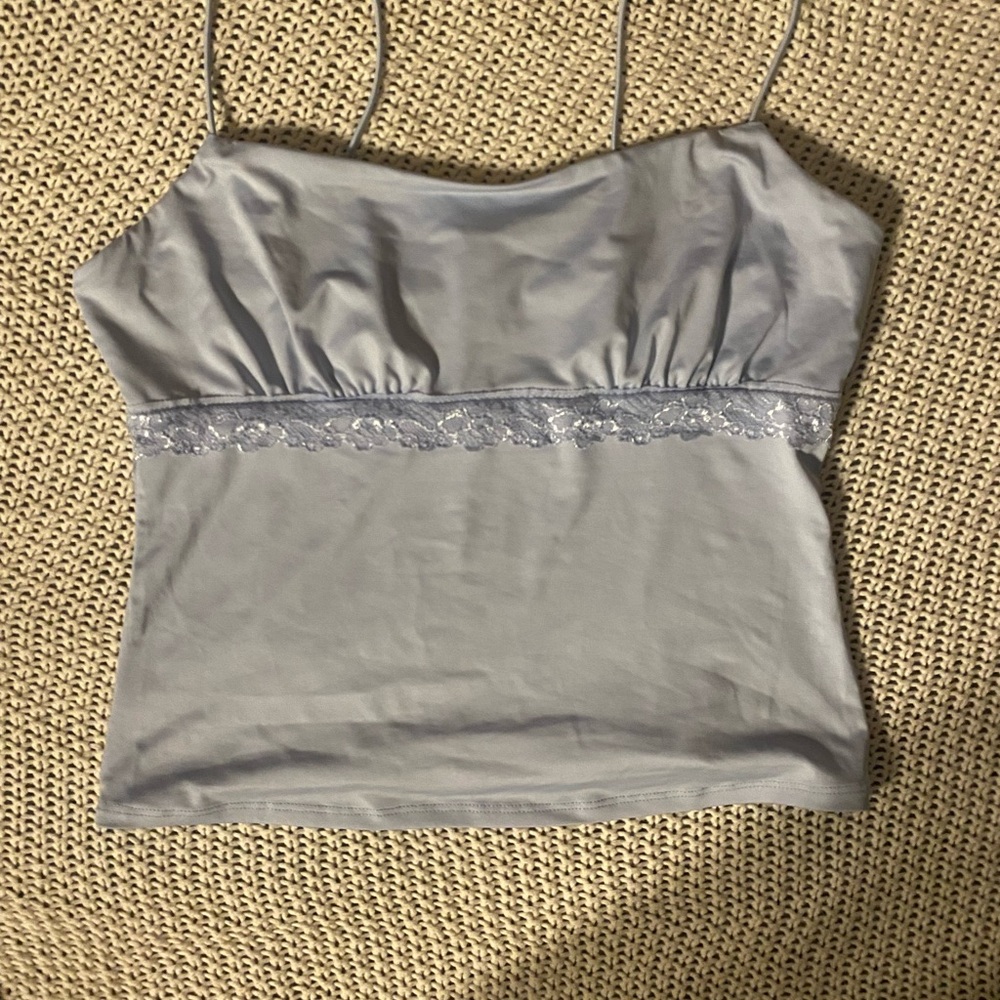 Wild Fable Lace Trim Camisole - Light Blue